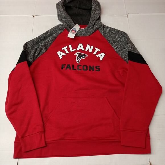 NFL Men’s Atlanta Falcons Pullover Hoodie Size 2XL Red Gray - Picture 1 of 9